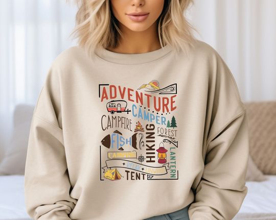 Adventure Sweatshirt, Camping Sweatshirt, Hiking Sweatshirt, Camper Mom Sweatshirt, Nature Lover Gifts t
