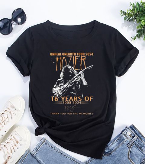 Hozier 16 Years Graphic Shirt, Hozier Unreal Unearth Tour 2024 Shirt, Hozier Merch, Hozier 90s Vintage Tee