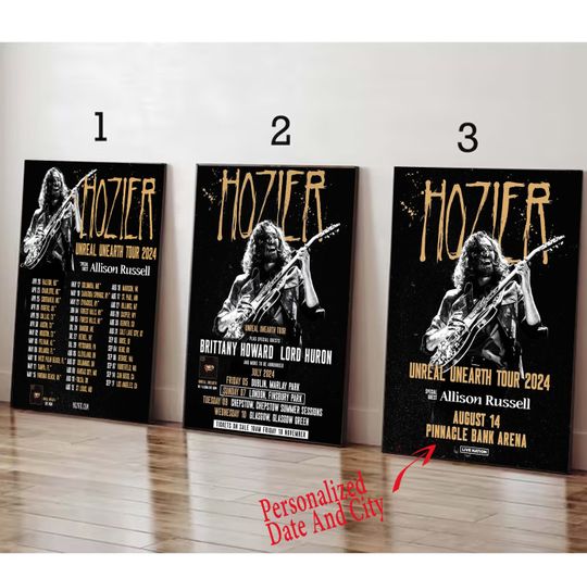 Custom Hozier Unreal Unearth Tour 2024 Poster