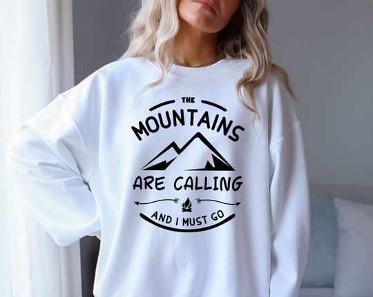 Mountain Sweatshirt, Adventure Sweatshirt, Gift for Nature Lovers, Hiking Sweatshirt