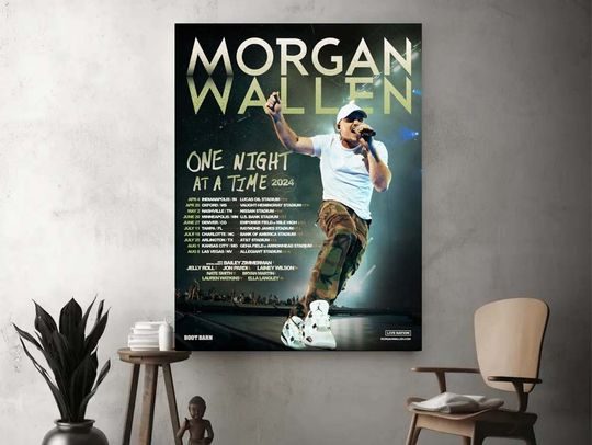 Wallen Western 2024 One Night At A Time World Tour Poster