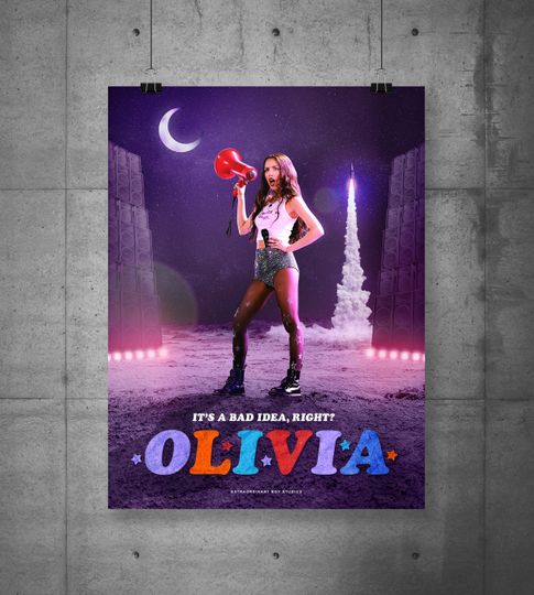 Olivia Rodrigo Signed Sour Guts Singer Poster