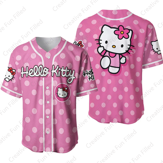 Cute Hello Kitty Baseball Jersey