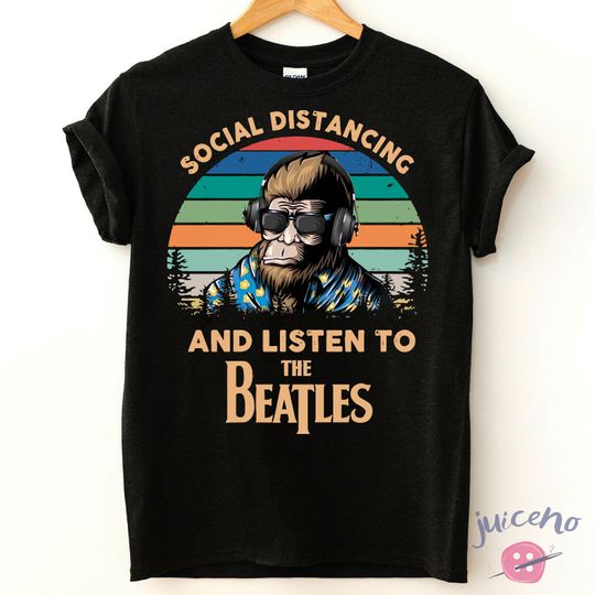Social Distancing And Listen To The Beatles T-shirt