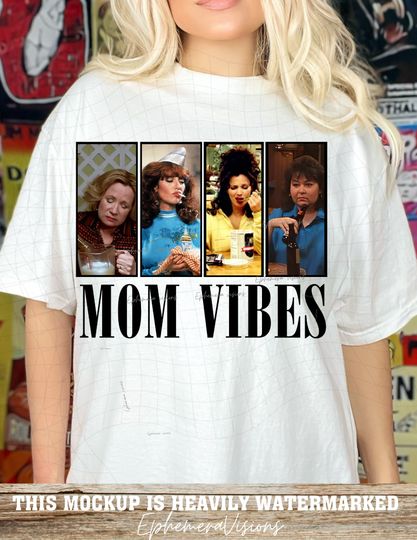 Mom Vibes  Retro Mom , Retro Funny Mom Sweatshirt