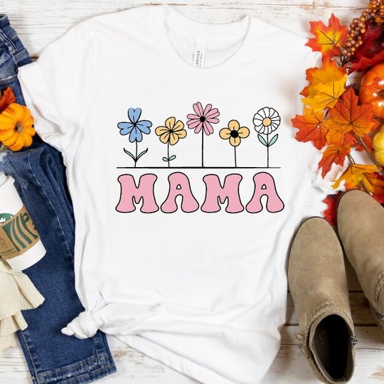 Mama Floral Shirt, Mother's day Shirt, Retro Floral Mom Shirt