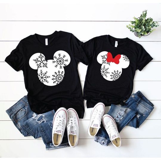 Disney Christmas Shirt, Minnie and Mickey Matching Shirts