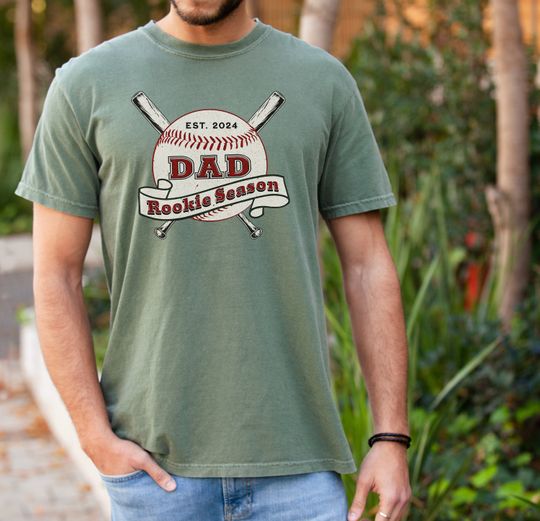 Dad Est 2024 T-shirt, Custom Dad Shirt, Rookie Dad
