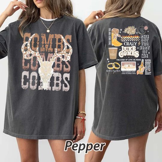 Combs Bullhead Comfort Color T-Shirt, Country Music Shirt, Lukee Comb World Tour, Cowboy Combs, Unisex Tee