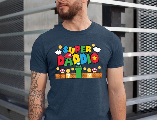 Super Daddio Shirt, Funny Dad Tshirt, Father's Day Shirt, Super Dad Shirt, Gamer Daddy Shirt