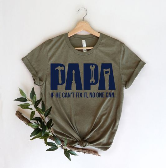 Funny Papa Birthday Shirt,Fixer of Things Shirt,Papa Tools Shirt,Papa Shirt