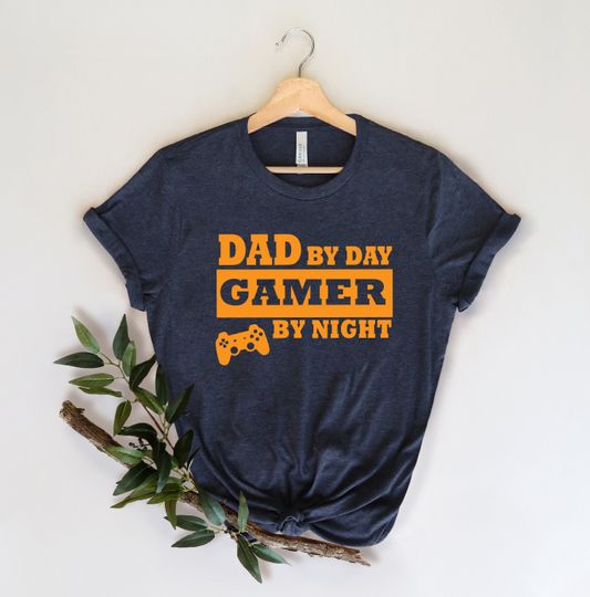 Dad by Day, Gamer by Night Shirt,Gift for Grandpa Shirt,New Dad Shirt,Dad Shirt,Daddy Shirt,Father's Day Shirt,Best Dad shirt,Gift for Dad