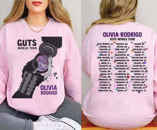 Olivia Rodrigo Guts World Tour Sweatshirt, The Guts Tour 2024 Shirt, Olivia Rodrigo Sweatshirt, Olivia Rodrigo Sweater, Tour Lovers Shirt