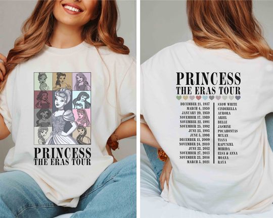 Comfort Colors Princess The Eras Tour Shirt, Princess Tour Shirt, Vintage Disney Shirt, Disney Princess Shirt, Princess Eras Tour Shirt