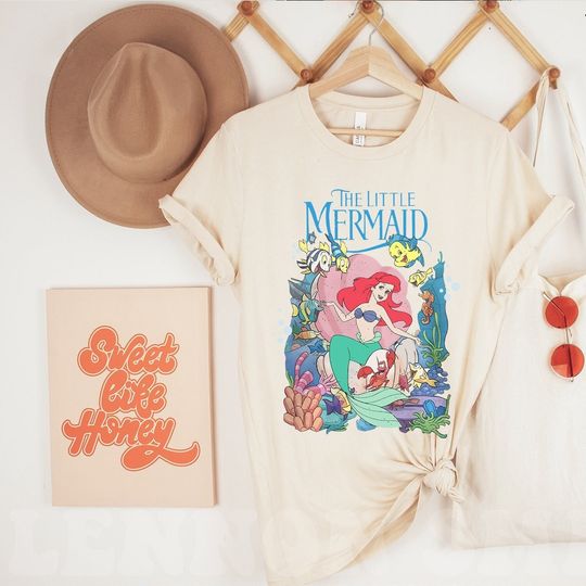 Retro Vintage Little Mermaid Shirts, Disney Shirt