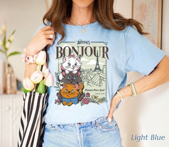 The Aristocats Bonjour Shirt Cat Lover Shirt Marie Aristocats Shirt Berlioz Toulouse Shirt