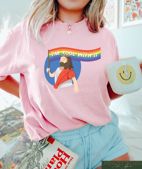 I'm Cool With It Jesus Pride Shirt, Jesus LGBTQ Shirt