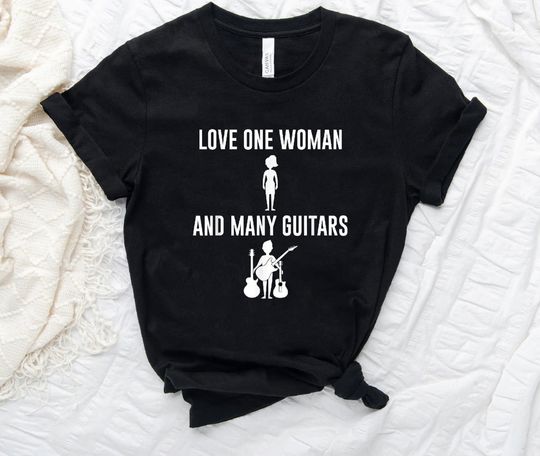 Guitar Love One Woman And Many Guitars Musician T-shirt