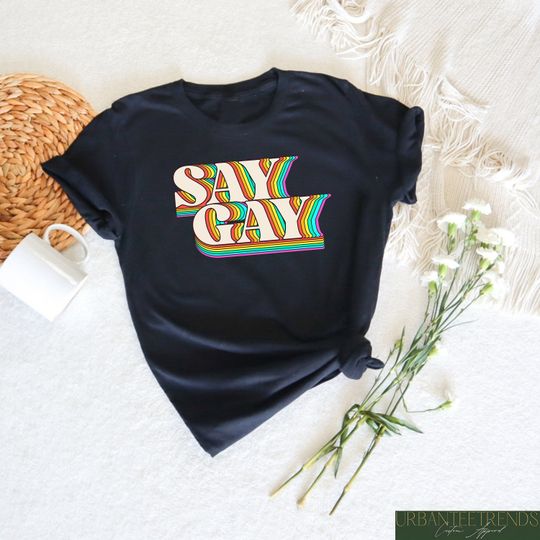 Say Gay Shirt, Retro LGBTQ+ Shirt