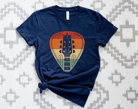 Vintage Guitar Shirt, Guitar T-shirt, Retro Guitar Pick Shirt, Guitar Lover Shirt, Gift for Guitarist Tee, Musician Shirt