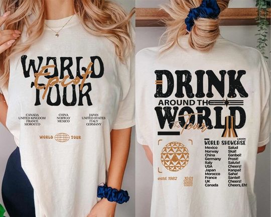 Disneyland Epcot World Tour Shirt, Drink Around The World Shirt, Disneyland Group Trip Shirt, Retro Disneyland Epcot Shirt, Epcot Shirt