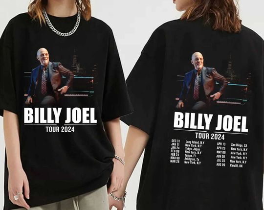 Billy Joel World Tour 2024 Shirt, Billy Joel Fan Shirt, Billy Joel 2024 Concert Shirt, Billy Joel World Tour For Fan