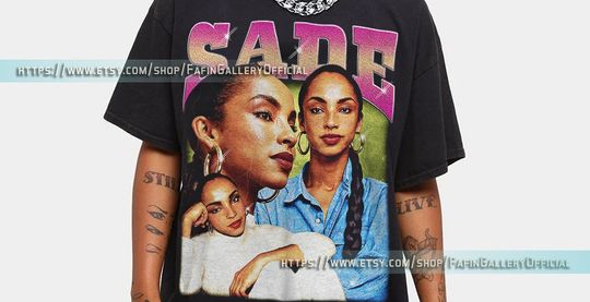 Sade Helen Adu Tshirt, Sade Adu Vintage Style T-Shirt, Sade Singer Music Vintage 90s T-Shirt