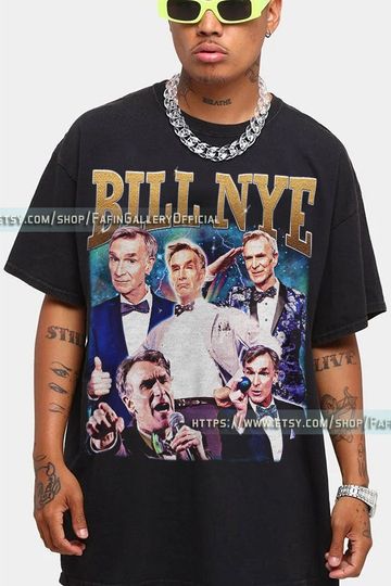 RETRO BILL NYE Vintage Shirt| William Sanford Nye Homage Tshirt | Bill Nye Fan Tees | Bill Nye Retro 90s