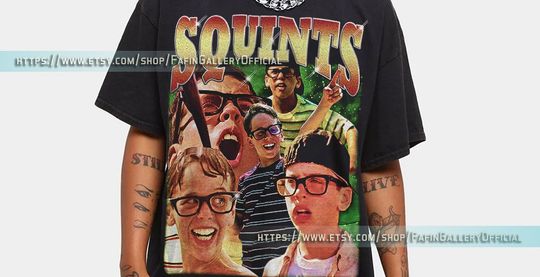 The Sand Lot Shirt, Squinnts T-shirt, Smile Baseball Movie, Vintage Memories Tee Shirt