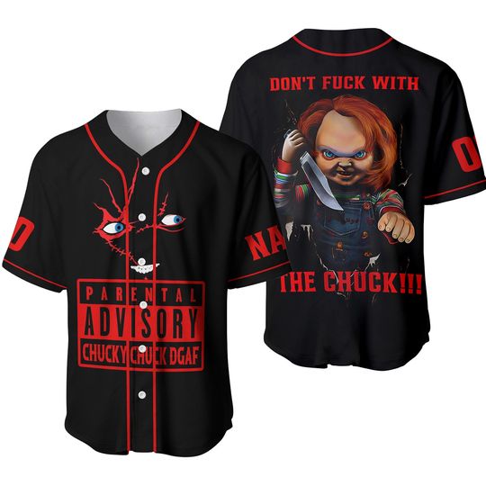 Chucky Baseball Jersey, Chucky Jersey Shirt, Chucky Doll Jersey