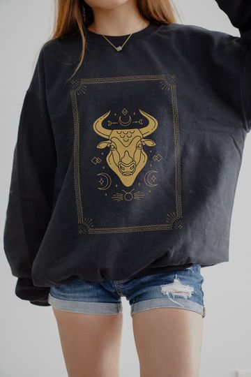 Taurus Sweatshirt, Zodiac Sweater Tarot Sweatshirt