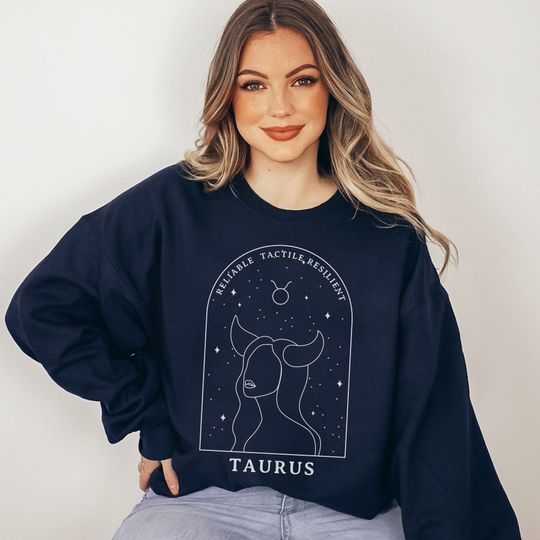 Boho Taurus Horoscope Sweatshirt, Taurus Zodiac Sign Sweatshirt