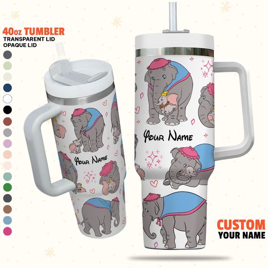Custom Disney Mother Day Dumbo and Jumbo 40oz Tumbler