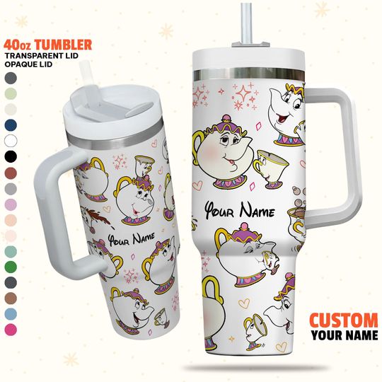 Custom Disney Mother Day Mrs Pott and Chip Colorful Tumbler