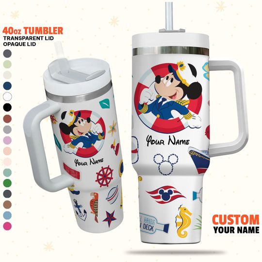 Custom Disney Mickey Cruise Trip Colorful Tumbler