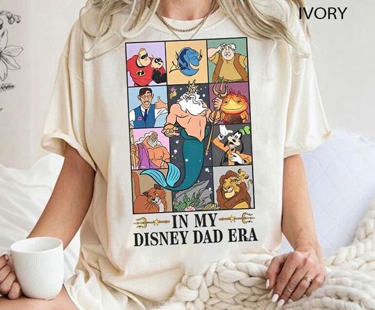 Retro In My Disney Dad Era Shirt, Funny Father'S Day Gift T-shirt