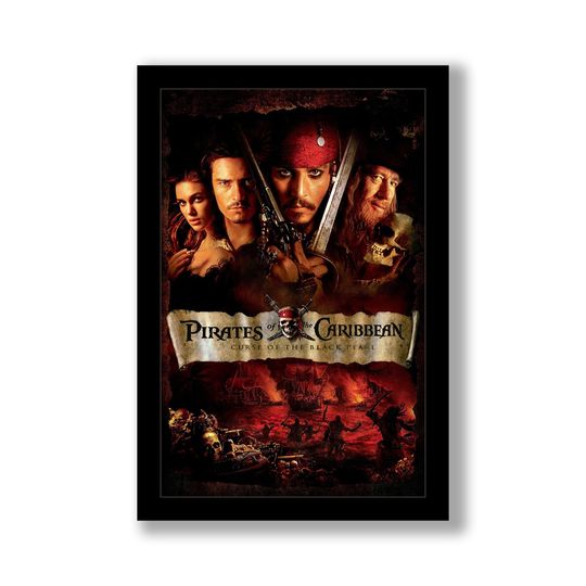 Pirates Of The Caribbean Curse Of The Black Pearl Movie Vertical Poster