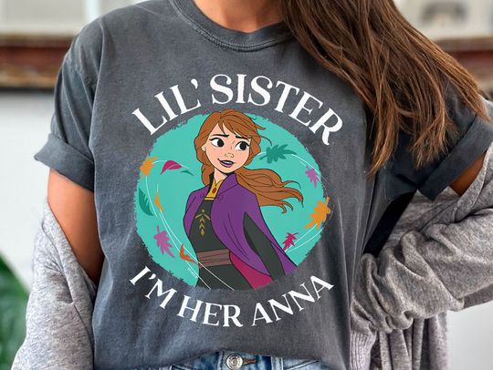 Retro Disney Princess Frozen Shirt, Funny Lil' Sister I'M Her Anna T-shirt