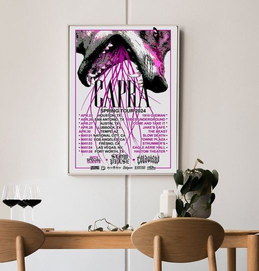 Capra line up spring tour 2024 poster