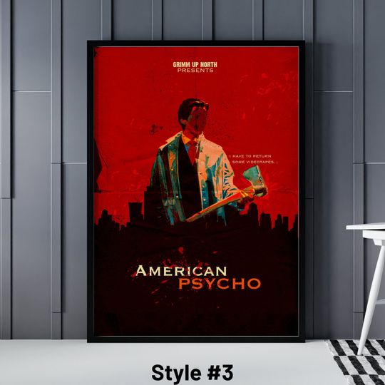 American Psycho Poster, 5 Different American Psycho Posters, American Psycho