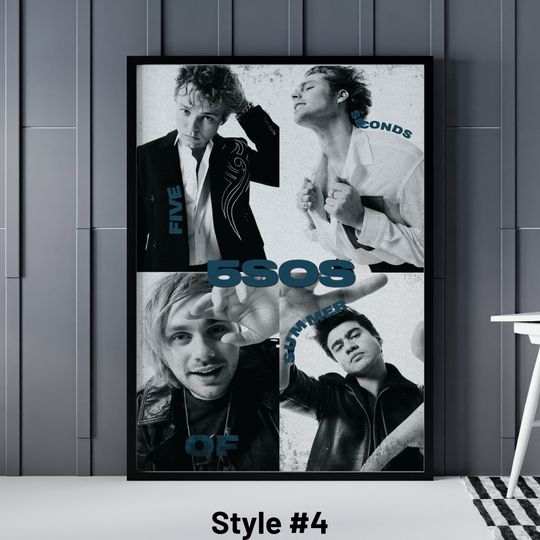 5sos Poster, 6 Different 5sos Posters, 5sos Print, 5sos Wall Decor Art, 5 Seconds of Summer Poster
