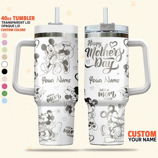 Custom Disney Mother's Day Mickey and Minnie Tumbler