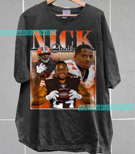 Vintage Nick Chubb T-shirt, Nick Chubb 90s Shirt, Nick Chubb Graphic Tee, Football Graphic Tees, 90s Football Shirt