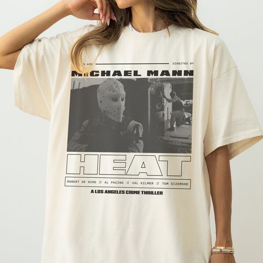 Heat Movie T-Shirt, Retro Michael Mann Heat 1995 Graphic T-Shirt, Action Film Tee Shirt