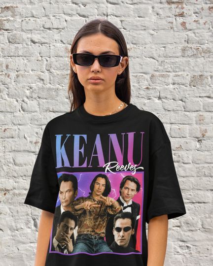 Keanu Reeves T-shirt, Vintage Bootleg, Y2k T shirt, Iconic Actor Movies T shirt, Famous shirt, Retro 90s Movie,Vintage Keanu Reeves T Shirt
