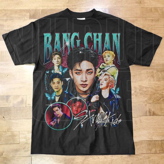 Stray Kids Bangchan Retro Bootleg T-shirt - stray kids shirt - Kpop Tshirt - Kpop Gift For her or him