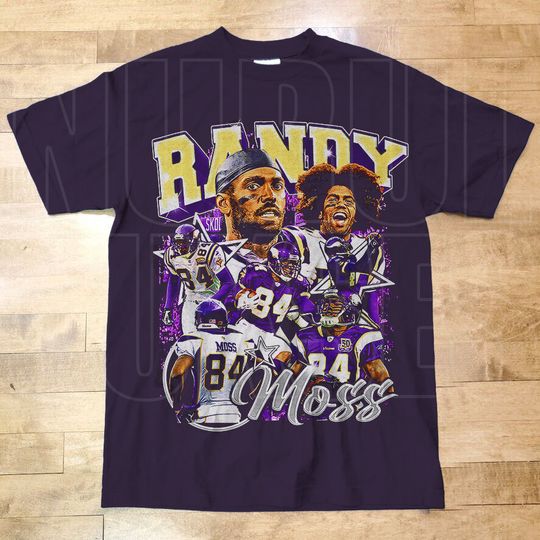 Vintage Style Randy Moss Shirt, Football shirt, Classic 90s Graphic Tee, Unisex, Vintage Bootleg