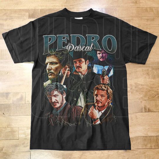 Vintage Style Pedro pascal T Shirt, Actor Pedro Pascal Shirt Retro 90s, Javier Pea