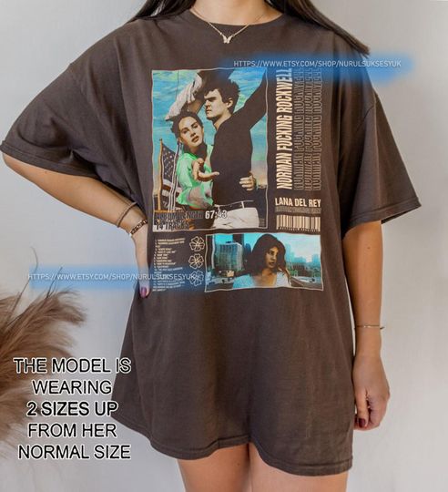 Lana Del Rey - Norman F Rockwell Promo Poster Unisex Heavy Cotton Tee