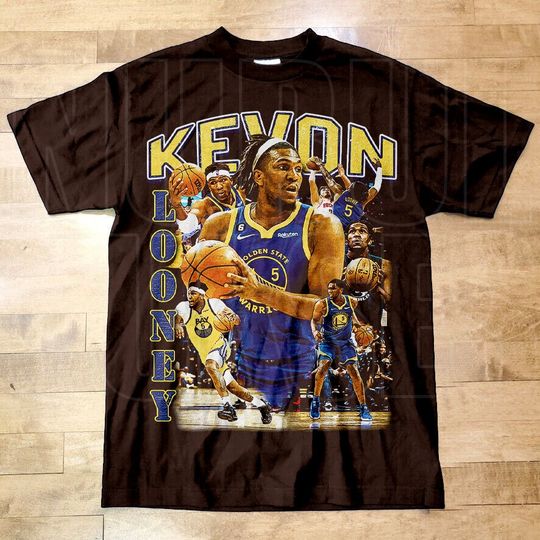 Kevon Looney Vintage 90s T Shirt Homage Retro Classic Graphic Tee Unisex Basketball Player